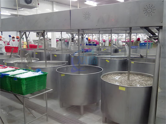 Seafood SUS304 Automatic Stirrer Machine , Multipurpose Kimchi Blender Machine