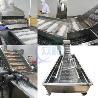 Bom preço Máquina de refrigeração de circulação de água de camarão de vapor de blanqueamento on-line