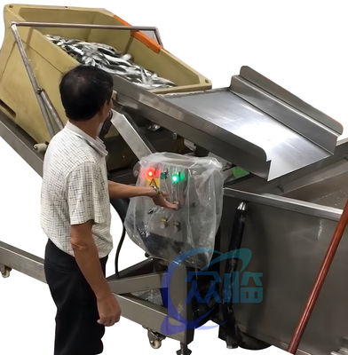 Equipamento de processamento de camarão industrial estável, máquina de elevação de camarão anti-erosão