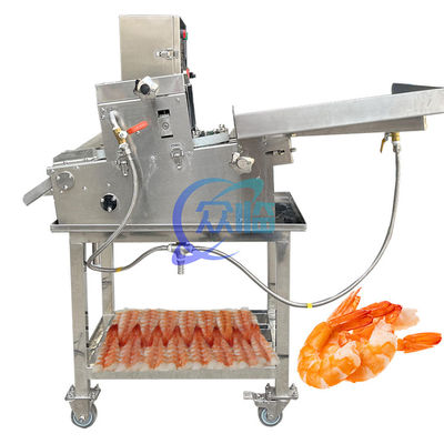 Máquina de corte de camarão semiautomática de aço inoxidável prática
