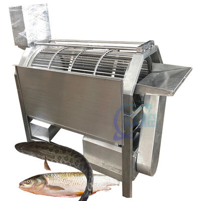 Máquina rotativa de escamação de peixe de tambor 2200W 500-600kg/h Para restaurantes