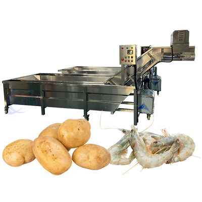 Máquina automática de limpeza de peixe de 380 V, máquina de lavar vegetais multifunção comercial