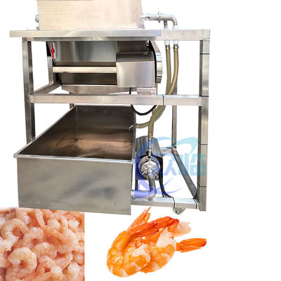 Bom preço Equipamento de processamento de camarão de frutos do mar Máquina de lavar cabelo de camarão Separador de resíduos de camarão on-line