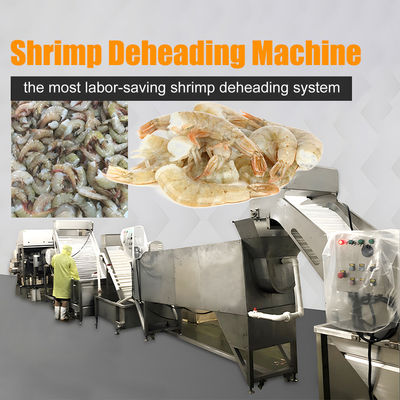 Linha de produção de sistema automático de descabeçamento de camarão
