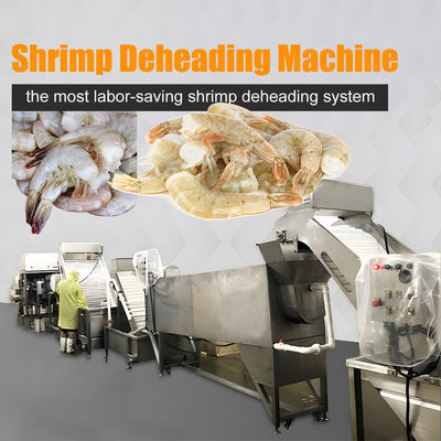 Linha de montagem automática de descabeçamento de camarão Máquina de remoção de cabeças de camarão para fábrica de processamento de frutos do mar