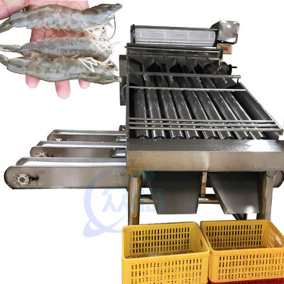 Máquina de classificação automática do camarão da máquina de classificação da lavagem do camarão do equipamento de processo do marisco para a casca do camarão