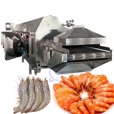 Bom preço Aquecimento a vapor Camarão Máquina de cozinhar Economia de energia Cinturão transportador de aquecimento Sushi Camarão on-line