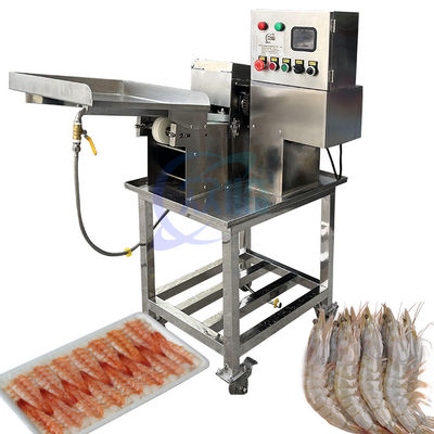 Máquina de abertura de barriga de sushi e camarão Produtos do mar e processamento de camarão Máquina de abertura de barriga de camarão cozido
