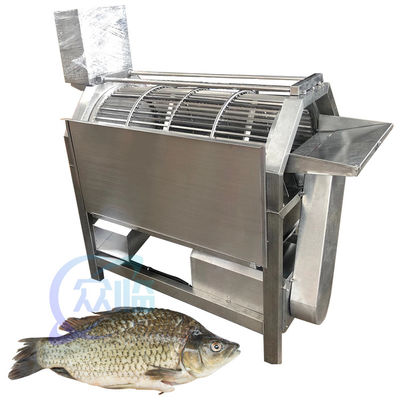 Máquinas e equipamentos de plantas de processamento de frutos do mar para remover as escamas de peixe de forma eficiente tilapia Descalerador de peixe tipo tambor rotativo