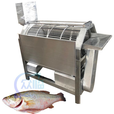 Bom preço Máquina automática elétrica de remoção de escamas de peixe de tipo tambor Equipamento de processamento de frutos do mar de aço inoxidável on-line