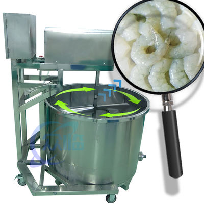 Máquina de mistura de aço inoxidável para processamento de camarão máquina de imersão de lote de camarão misturador automático especial para processamento de marisco plano