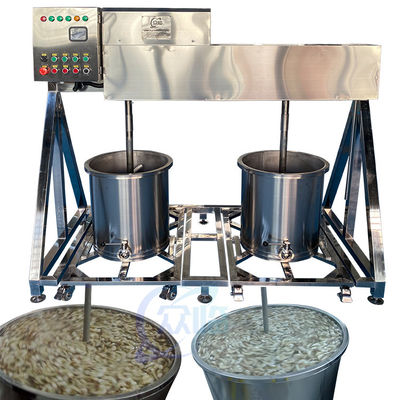 Processamento de frutos do mar camarão misturador de imersão de material máquina de imersão de Kimchi misturador de posição dupla barril duplo de aço inoxidável St