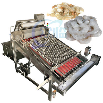Bom preço Máquina de casca fresca automática do camarão da fábrica de processamento do camarão sem casca do escudo do camarão de dano e máquina de descascamento on-line