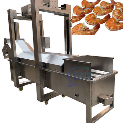 Bom preço Máquina de cozinhar camarões cozidos, de aço inoxidável, sob medida, com máquina de blanqueamento a vapor on-line
