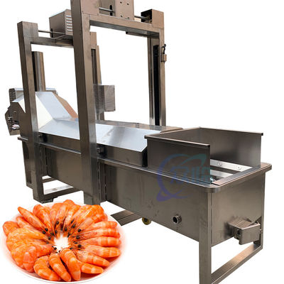 Bom preço Linha de produção de processamento de camarão, máquina de cozinhar camarão cozido, máquina de blanqueamento a vapor de camarão sushi on-line
