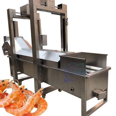 Bom preço Máquina de limpeza de aço inoxidável de sushi máquina de ferver camarão personalizada máquina de blanqueamento a vapor de cinto on-line