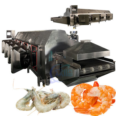Máquina de blanqueamento de caranguejos de processamento de frutos do mar, com conveyor em túnel, em correia, máquina de caldeira a vapor para processamento de caranguejos cozidos