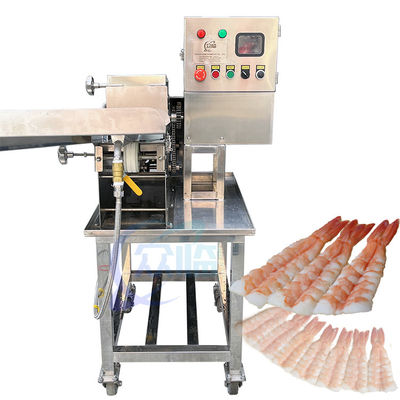 Máquina de corte de camarão de sushi Cortador de camarão cozido Cortador automático de camarão