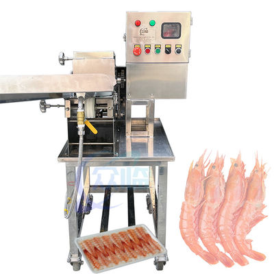 Bom preço Máquina de corte de barriga de camarão de linha de produção de camarão cozido eficiente on-line