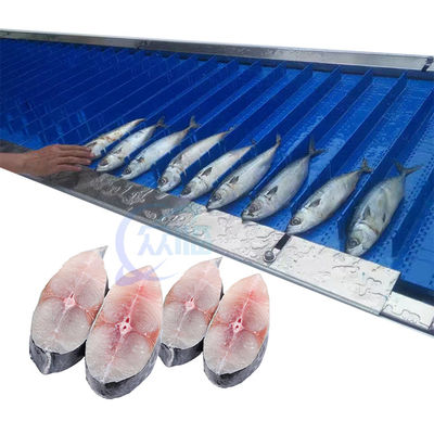 Bom preço Cortador de peixe automático Máquina de remoção de cabeça de peixe Máquina de corte de peixe congelado on-line