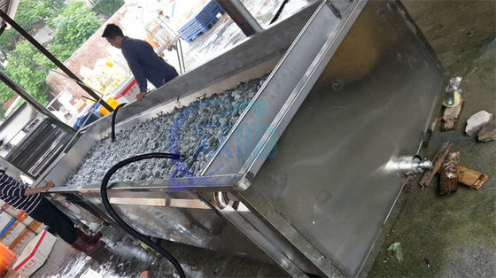 Máquina de limpeza de bolhas de frutos do mar totalmente automática Linha de processamento de limpeza de alimentos Máquina multifuncional de limpeza de conchas
