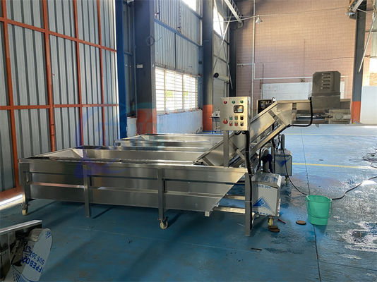 Bom preço Máquina automática de lavar frutos do mar, peixes, bolhas, máquina de lavar camarão, descongelar, correia transportadora on-line