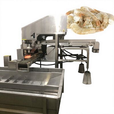 Bom preço Instalação automática de processamento de frutos do mar de 380 V estável Sistema de linha de descabeçamento de camarão multiuso Remover cabeça de camarão 1000-1500 kg/h on-line
