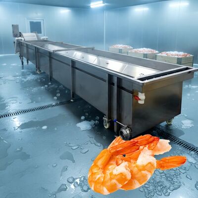 Bom preço Máquina de refrigeração automática de camarão para fábrica de frutos do mar Máquina de água fria de camarão 380V on-line