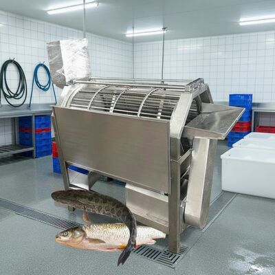 Bom preço Máquina automática de descamação de peixe para plantas de peixe Remover de escama de peixe Zolim Máquina de descamação de peixe 2.2kw Equipamento de descamação de peixe on-line