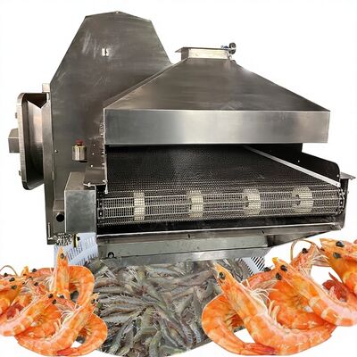 Bom preço Máquina de blanqueamento automática de caranguejos com túnel de vapor de camarão 700-1000KG/H Capacidade 380V on-line