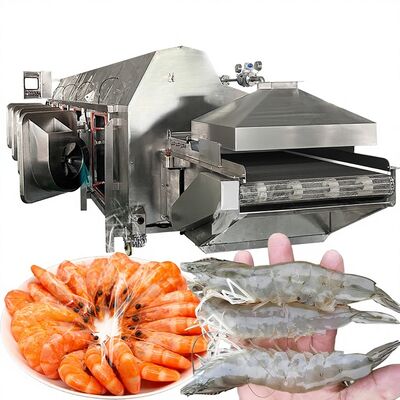 Bom preço Máquina de blanqueamento de caranguejos de processamento de frutos do mar, com conveyor em túnel, em correia, máquina de caldeira a vapor para processamento de caranguejos cozidos on-line