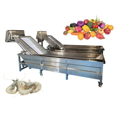 Bom preço Zolim 2.2KW Máquina automática de lavar bolhas de frutos do mar Garbante de limpeza de peixe Lavadora de frutas 1000-1500kg/H Capacidade 380V Certificado ISO on-line