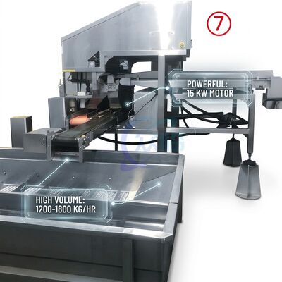 Bom preço Durable Shrimp Processing Machine Hygienic SUS304 800-1000KG 9.0KW 220V For Food Processing Factory on-line