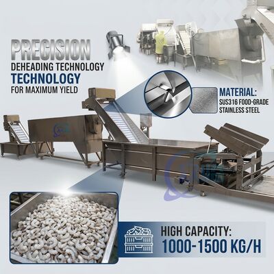 Bom preço Compact Shrimp Head Separation Machine SUS304 1500-2000KG 0.8KW 440V For Commercial Kitchen on-line