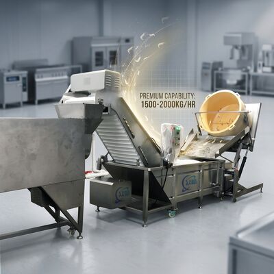 Bom preço Sistema de Remoção de Cabeça de Camarão SUS304 Aço Inoxidável 316L 2500-3000KG 15KW 220V Para Fábrica de Alimentos Congelados on-line