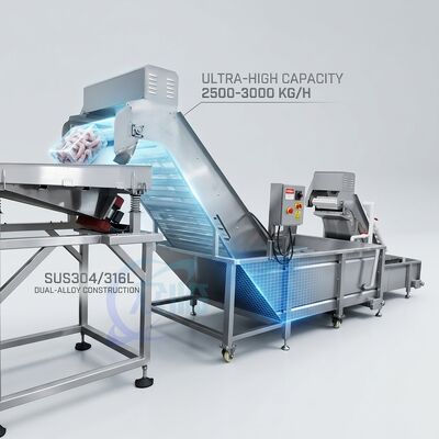 Bom preço Máquina Personalizada para Processamento de Camarão Precisão SUS316 2000-2500KG 0.8KW 60Hz para Fábrica de Processamento de Alimentos on-line