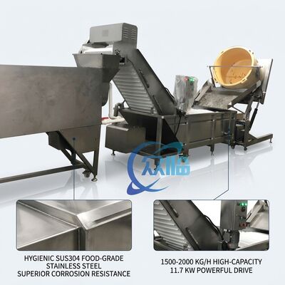 Bom preço Máquina Descascadora de Camarão em Grande Escala SUS304 500-800KG 2.2KW 380V Para Fábrica de Catering on-line