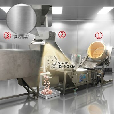 Bom preço Separador de Cabeça de Camarão Resistente ao Desgaste SUS304 Aço Inoxidável 500-800KG 9.0KW 440V Para Cozinha Comercial on-line