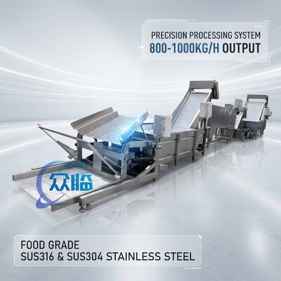 Bom preço Equipamento para Processamento Contínuo de Frutos do Mar Grau Alimentício SUS304 2500-3000KG 0.8KW 60Hz on-line