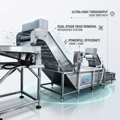 Bom preço Precision Shrimp Head Screening Machine Anti Corrosive SUS316 800-1000KG 2.2KW 380V on-line