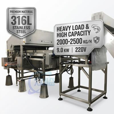 Bom preço Commercial Shrimp Deheading Machine SUS304 800-1000KG 11.7KW 380V For Seafood Factory on-line